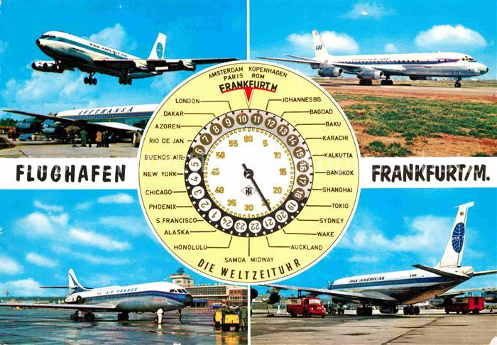 Flugzeuge Zivil Flughafen Frankfurt Main Weltzeituhr