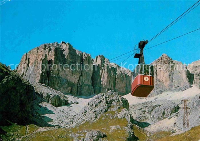 Seilbahn Funivia Passo Pordoi Dolomiti