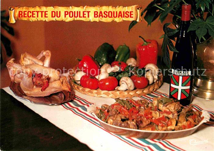 Lebensmittel Recette Poulet Basquaise