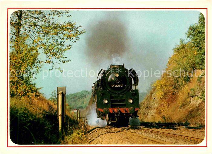 Lokomotive 01 0521 zwischen Saalfeld und Unterwellenborn