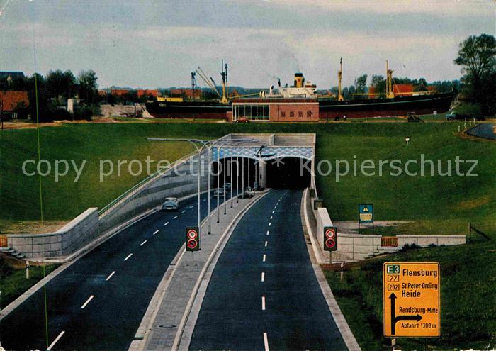 Autobahn Rendsburg Strassentunnel Nord-Ostsee-Kanal