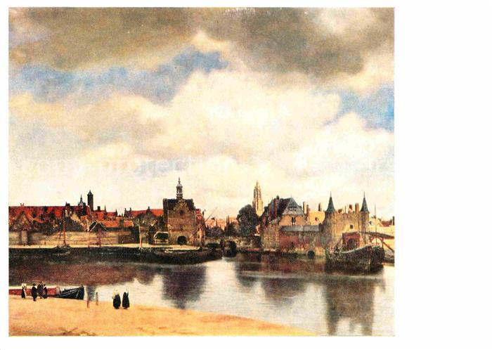 Kuenstlerkarte Jan Vermeer van Delft Ansicht der Stadt Delft