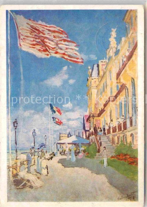 Kuenstlerkarte Claude Monet Hotel Roches Noires Trouville
