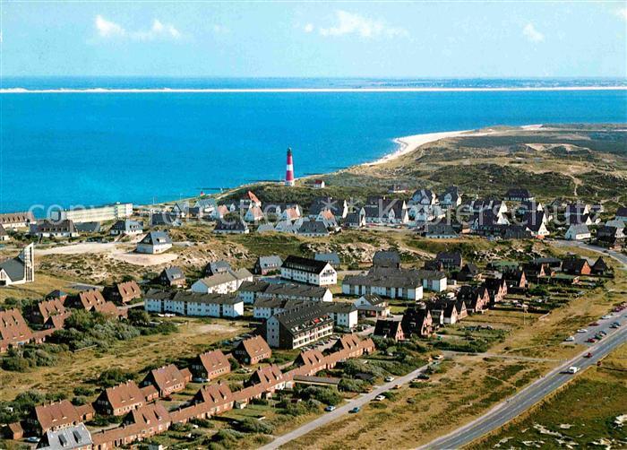 Hoernum Sylt Fliegeraufnahme mit Leuchtturm