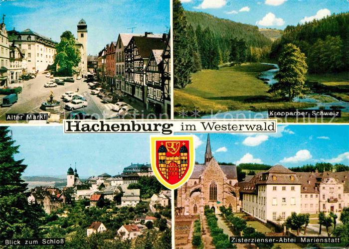 Hachenburg Westerwald Alter-Markt Kroppacher-Schweiz Zisterzienser-Abtei-Mariens