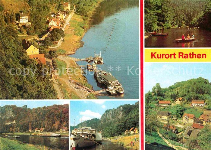 Rathen Saechsische Schweiz Amselsee Blick vom Moench