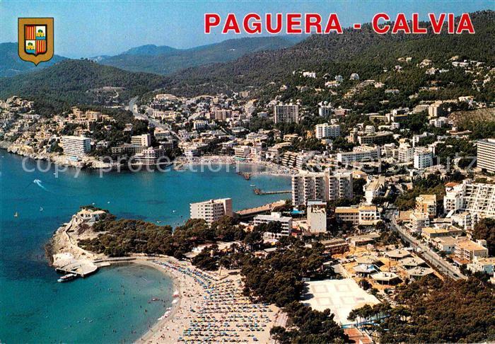 Paguera Mallorca Islas Baleares Fliegeraufnahme mit Strand