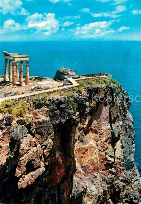 Rhodos Rhodes aegaeis Akropolis von Lindos