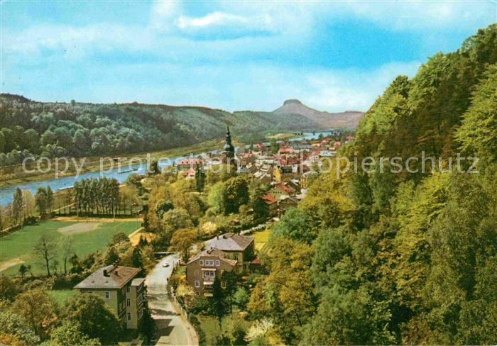 Bad Schandau Blick vom Personenauftzu mit Lilienstein