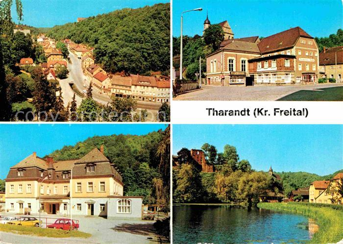 Tharandt Blick von Burgruine Hotel-Deutsches-Haus Gondelteich