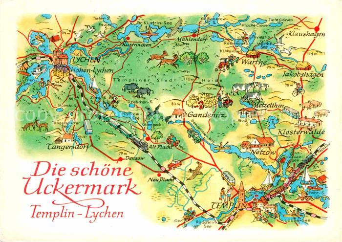 Templin Lychen Lageplan Uckermark