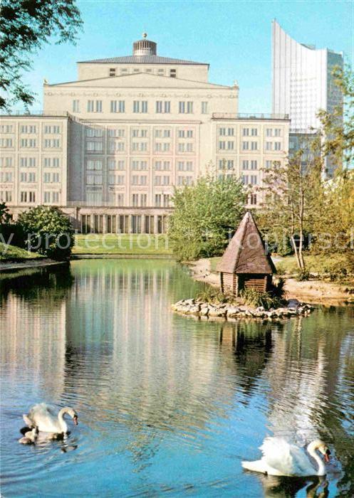 LEIPZIG Sachsen Oper mit Schwanenteich