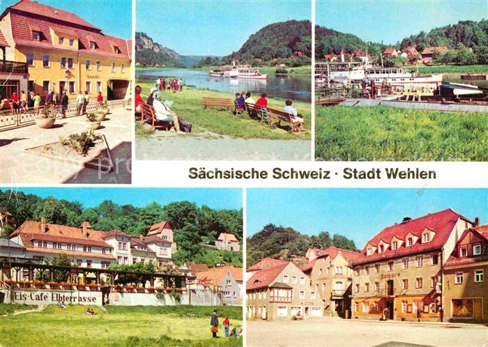 Wehlen Sachsen Karl-Marx-Platz Faehre Cafe-Elbterrasse