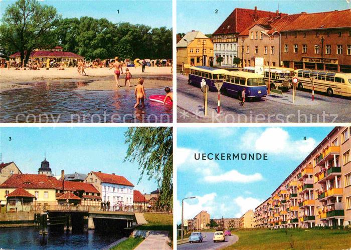 Ueckermuende Mecklenburg Vorpommern Haffbad Hafen Karl-Marx-Platz