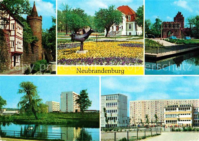 Neubrandenburg Wiekhaus und Moenchenturm Stadtpark Treptower-Tor