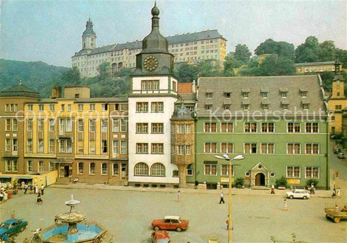 Rudolstadt Markt mit Schloss-Heidecksburg