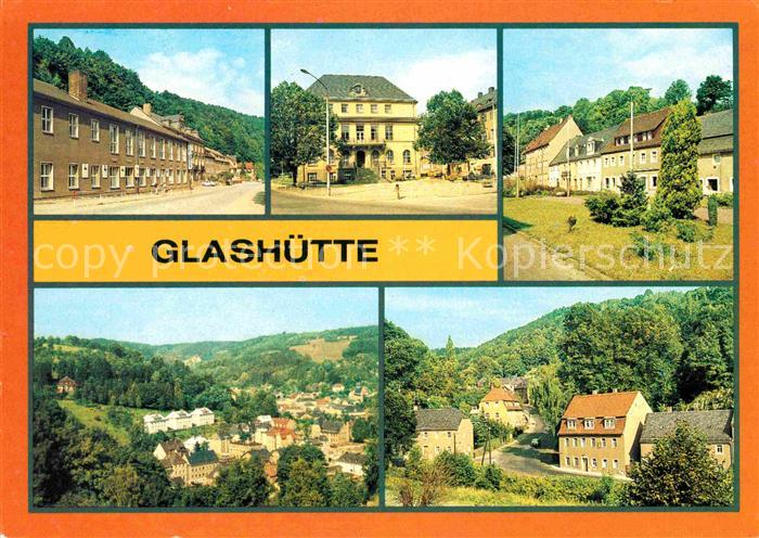 Glashuette Sachsen Kulturhaus Markt Luchauer-Strasse Ingenieurschule fuer Feinme