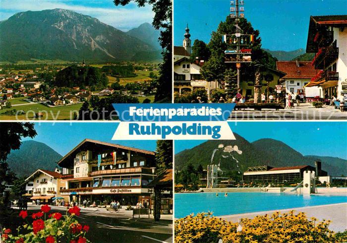 Ruhpolding Bayern gegen Rauschberg Sonntagshorn Freibad Dorfplatz