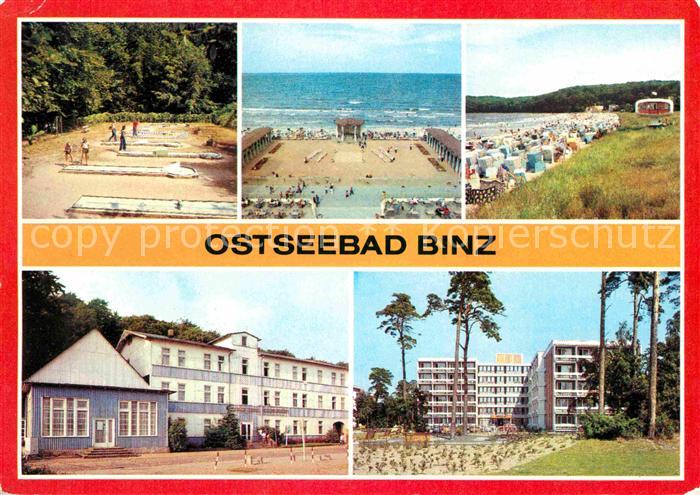 Binz Ruegen Minigolf Strand Kinzertplatz Erholungsheime Seeschloss und Wolin