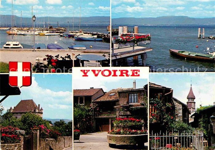 Yvoire Hafen Ortspartie