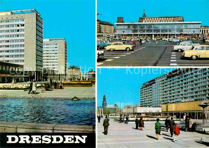 DRESDEN Elbe Interhotel Prager Strasse Kulturpalast