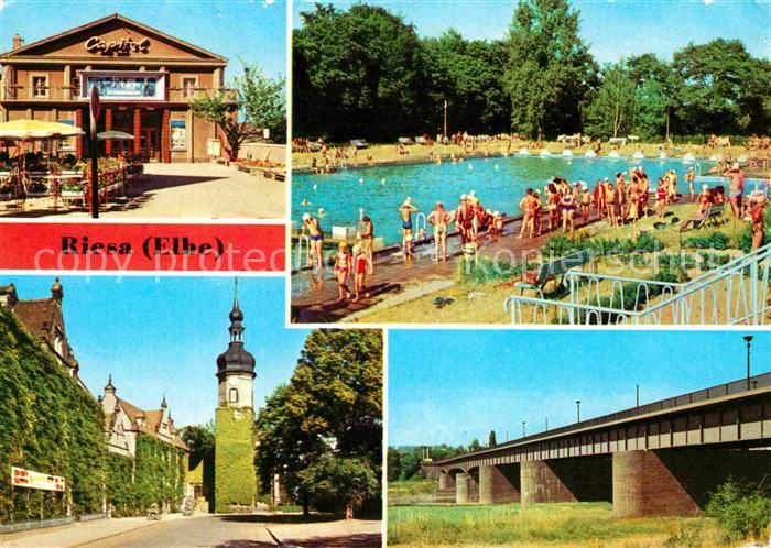Riesa Sachsen Filmtheater Capitol Freibad Elbbruecke