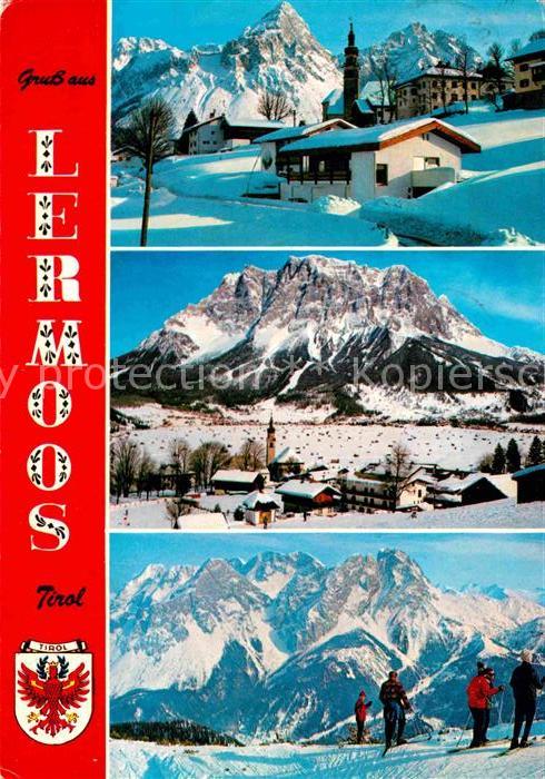 Lermoos Tirol Skigebiet und Kirchenpartie