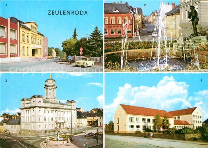 Zeulenroda-Triebes Kulturhaus Karpfenpfeifferbrunnen