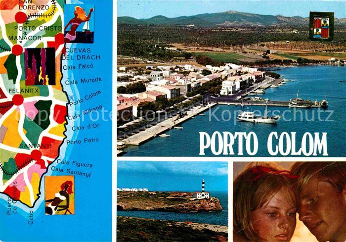 Porto Colom Hafen Leuchtturm Lageplan