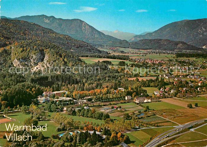 Villach Kaernten Fliegeraufnahme Warmbad