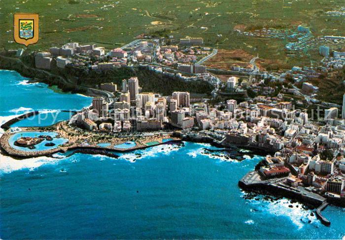 Puerto de la Cruz Fliegeraufnahme mit Hafen