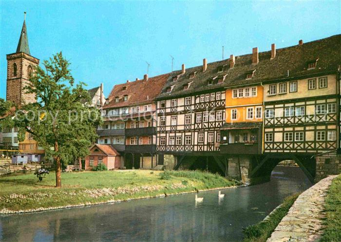 ERFURT  CITY Kraemerbruecke Fachwerk