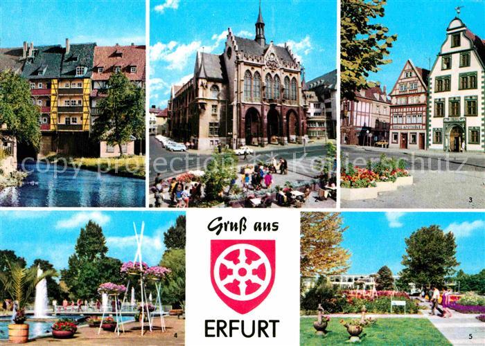 ERFURT  CITY Kraemerbruecke Rathaus