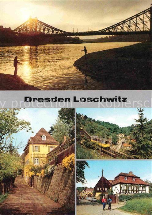 Loschwitz Dresden Blaues Wunder Koernerhaus Standseilbahn Faehrhaus