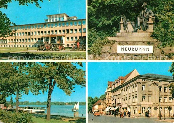 Neuruppin Fontanedenkmal Karl-Marx-Strasse