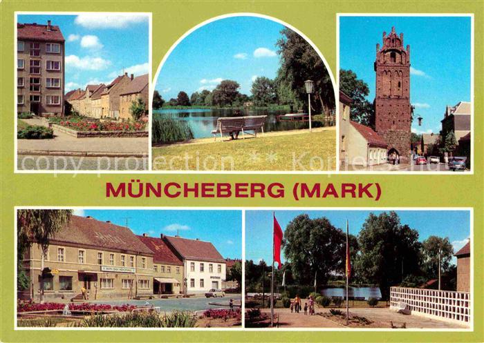 Muencheberg Ernst-Thaelmann-Strasse Waschbank Pulverturm Hotel-Stadt-Muencheberg