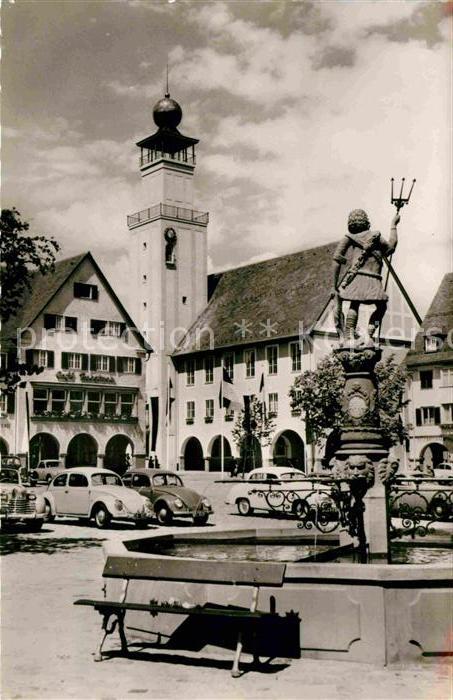 FREUDENSTADT BW Rathaus Brunnen Hoehenluftkurort Schwarzwald