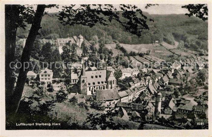 Stolberg Harz Blick vom Waldrand aus Luftkurort