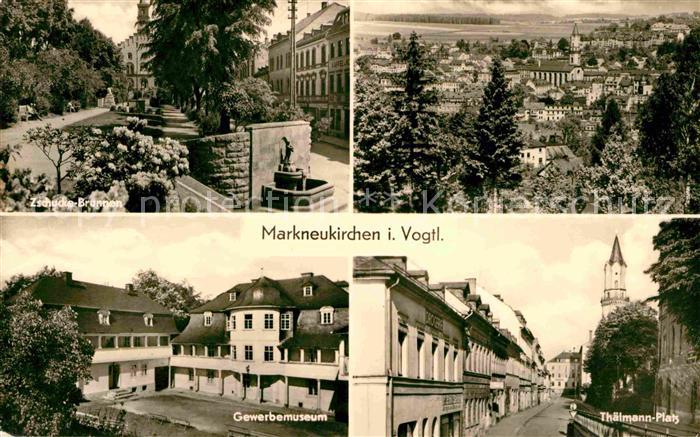 Markneukirchen Zschuke Brunnen Stadtansicht Gewerbemuseum Thaelmann Platz Musiks
