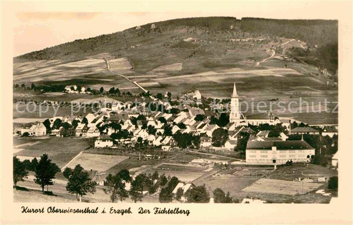 Oberwiesenthal Erzgebirge Panorama Kurort mit Fichtelberg