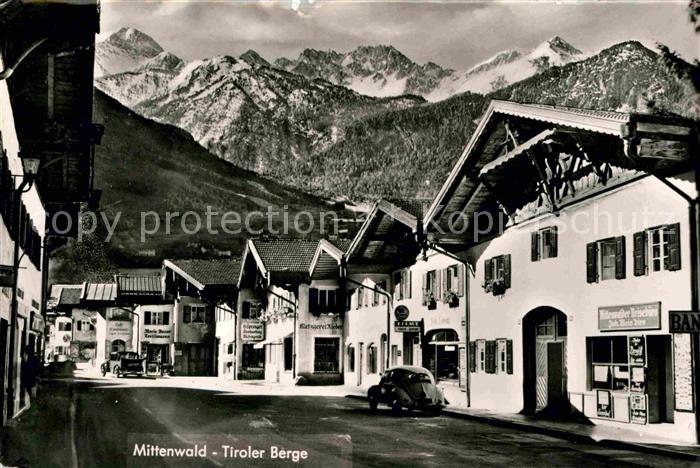 Mittenwald Bayern Haupstrasse Tiroler Berge
