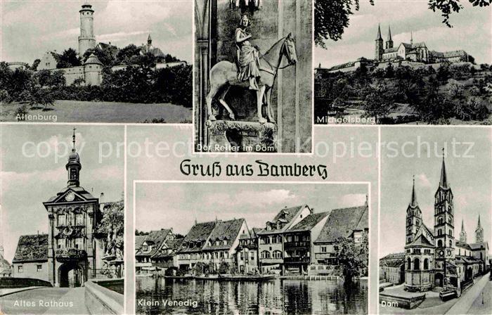 Bamberg Altenburg Reiter im Dom Michaelsberg Klein Venedig Altes Rathaus