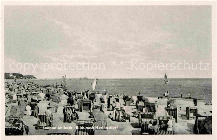 Ahlbeck Ostseebad Strand Blick nach Heringsdorf