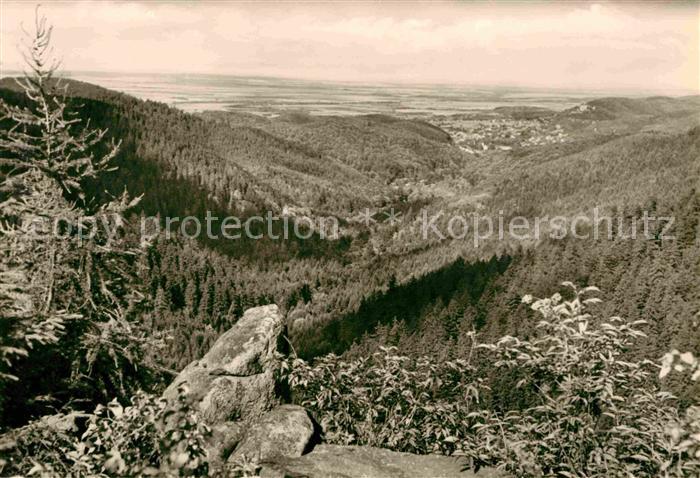 Wernigerode Harz Panorama Blick von den Renneklippen