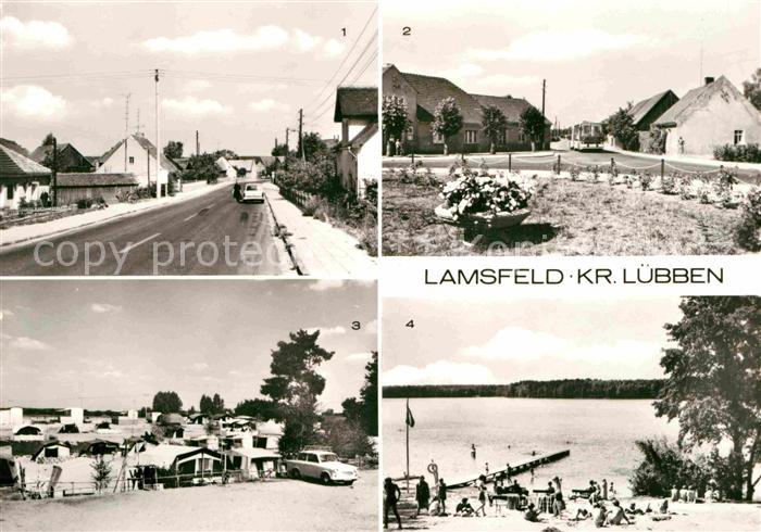 Lamsfeld-Gross Liebitz Teilansichten Zeltplatz Badestrand Grosser Mochower See