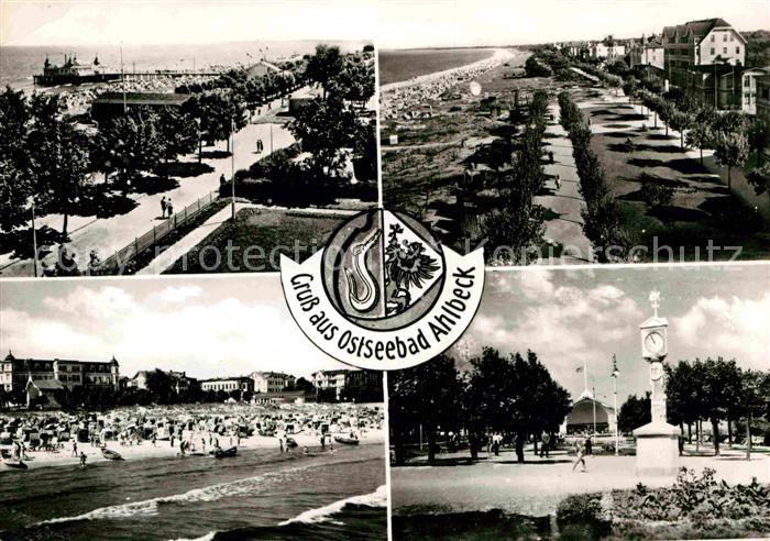 Ahlbeck Ostseebad Strand Promenade Seebruecke Stranduhr Konzertplatz Musikpavill
