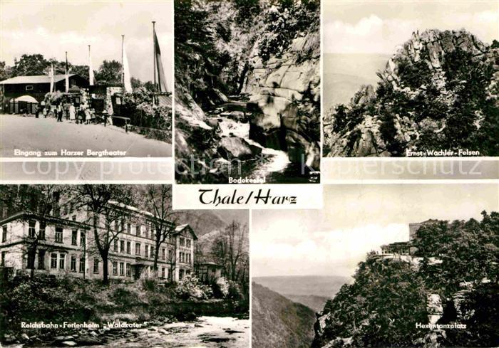 Thale Harz Eingang Harzer Bergtheater Bodekessel Ernst Wachler Felsen Hexentanzp