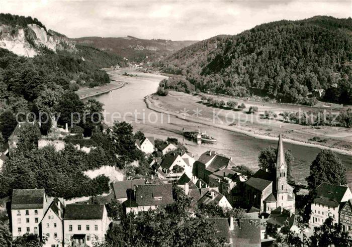 Wehlen Sachsen Panorama Elbtal Saechsische Schweiz