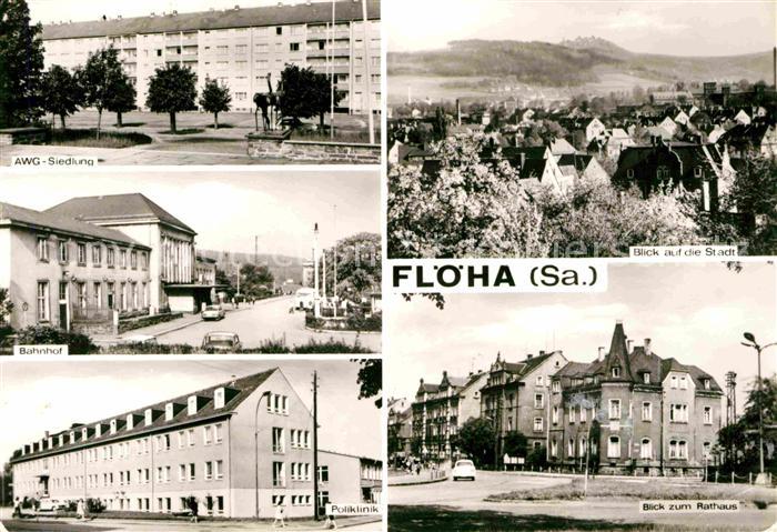 Floeha AWG Siedlung Bahnhof Poliklinik Rathaus
