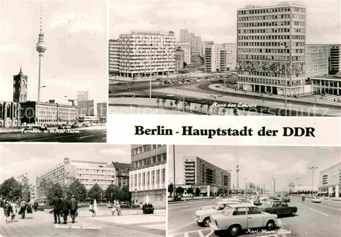 BERLIN  CITY Fernsehturm Haus des Lehrers Karl Marx Allee Unter den Linden Haupt